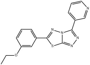 ethyl 3-[3-(3-pyridinyl)[1,2,4]triazolo[3,4-b][1,3,4]thiadiazol-6-yl]phenyl ether Struktur