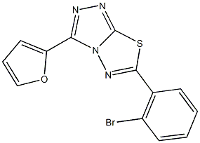 6-(2-bromophenyl)-3-(2-furyl)[1,2,4]triazolo[3,4-b][1,3,4]thiadiazole Struktur