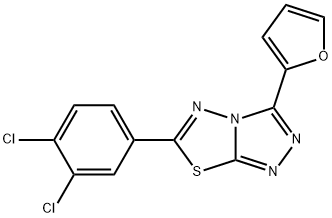 6-(3,4-dichlorophenyl)-3-(2-furyl)[1,2,4]triazolo[3,4-b][1,3,4]thiadiazole Struktur