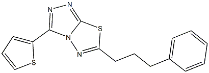 6-(3-phenylpropyl)-3-(2-thienyl)[1,2,4]triazolo[3,4-b][1,3,4]thiadiazole Struktur