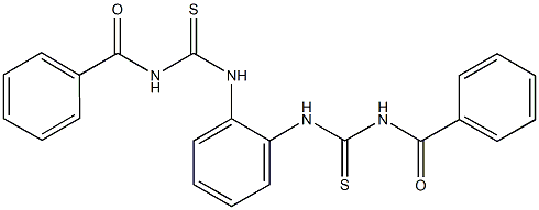 N-benzoyl-N'-(2-{[(benzoylamino)carbothioyl]amino}phenyl)thiourea Struktur