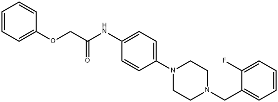 N-{4-[4-(2-fluorobenzyl)-1-piperazinyl]phenyl}-2-phenoxyacetamide Struktur