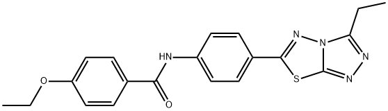 4-ethoxy-N-[4-(3-ethyl[1,2,4]triazolo[3,4-b][1,3,4]thiadiazol-6-yl)phenyl]benzamide Struktur