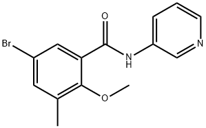 5-bromo-2-methoxy-3-methyl-N-(3-pyridinyl)benzamide Struktur