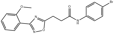 N-(4-bromophenyl)-3-[3-(2-methoxyphenyl)-1,2,4-oxadiazol-5-yl]propanamide Struktur