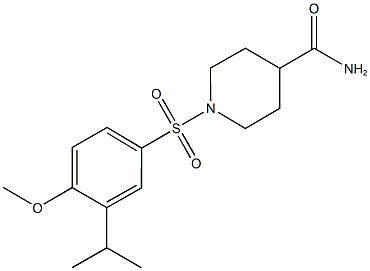 1-[(3-isopropyl-4-methoxyphenyl)sulfonyl]-4-piperidinecarboxamide Struktur