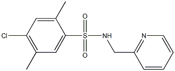 4-chloro-2,5-dimethyl-N-(2-pyridinylmethyl)benzenesulfonamide Struktur