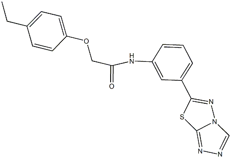 2-(4-ethylphenoxy)-N-(3-[1,2,4]triazolo[3,4-b][1,3,4]thiadiazol-6-ylphenyl)acetamide Struktur