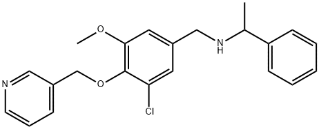 N-[3-chloro-5-methoxy-4-(3-pyridinylmethoxy)benzyl]-N-(1-phenylethyl)amine Struktur