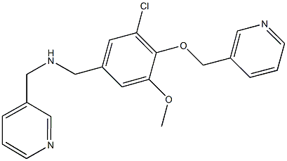 N-[3-chloro-5-methoxy-4-(3-pyridinylmethoxy)benzyl]-N-(3-pyridinylmethyl)amine Struktur