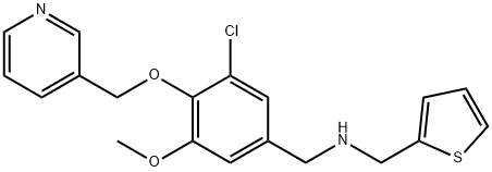 N-[3-chloro-5-methoxy-4-(3-pyridinylmethoxy)benzyl]-N-(2-thienylmethyl)amine Struktur