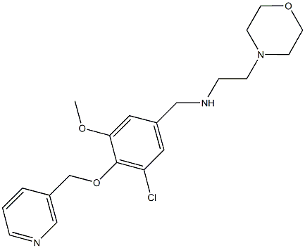 N-[3-chloro-5-methoxy-4-(3-pyridinylmethoxy)benzyl]-N-[2-(4-morpholinyl)ethyl]amine Struktur