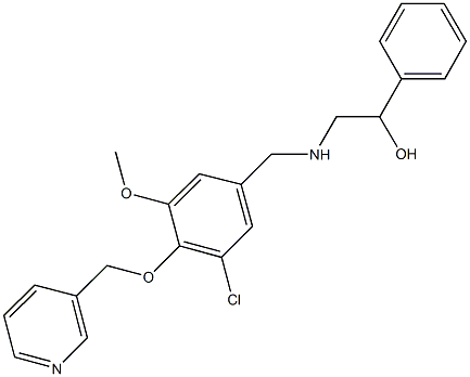 2-{[3-chloro-5-methoxy-4-(3-pyridinylmethoxy)benzyl]amino}-1-phenylethanol Struktur