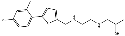 1-{[2-({[5-(4-bromo-2-methylphenyl)-2-furyl]methyl}amino)ethyl]amino}-2-propanol Struktur