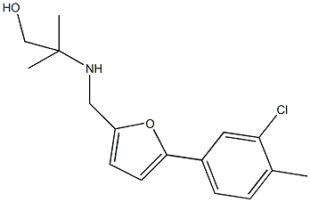 2-({[5-(3-chloro-4-methylphenyl)-2-furyl]methyl}amino)-2-methyl-1-propanol Struktur