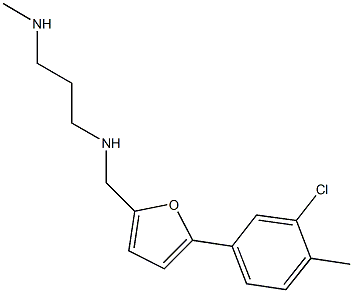 N-{[5-(3-chloro-4-methylphenyl)-2-furyl]methyl}-N-[3-(methylamino)propyl]amine Struktur