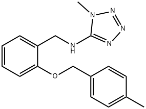 N-{2-[(4-methylbenzyl)oxy]benzyl}-N-(1-methyl-1H-tetraazol-5-yl)amine Struktur