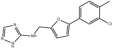 N-{[5-(3-chloro-4-methylphenyl)-2-furyl]methyl}-N-(1H-1,2,4-triazol-3-yl)amine Struktur