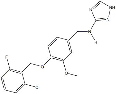 N-{4-[(2-chloro-6-fluorobenzyl)oxy]-3-methoxybenzyl}-N-(1H-1,2,4-triazol-3-yl)amine Struktur