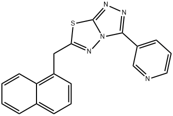 6-(1-naphthylmethyl)-3-(3-pyridinyl)[1,2,4]triazolo[3,4-b][1,3,4]thiadiazole Struktur