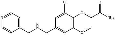 2-(2-chloro-6-methoxy-4-{[(4-pyridinylmethyl)amino]methyl}phenoxy)acetamide Struktur