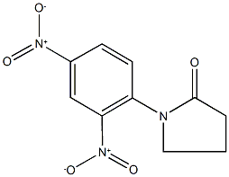 1-{2,4-bisnitrophenyl}-2-pyrrolidinone Struktur