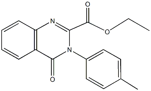 ethyl 3-(4-methylphenyl)-4-oxo-3,4-dihydro-2-quinazolinecarboxylate Struktur