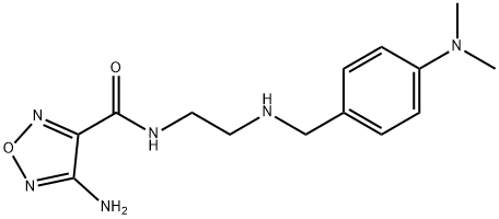 4-amino-N-(2-{[4-(dimethylamino)benzyl]amino}ethyl)-1,2,5-oxadiazole-3-carboxamide Struktur