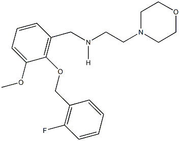 N-{2-[(2-fluorobenzyl)oxy]-3-methoxybenzyl}-N-[2-(4-morpholinyl)ethyl]amine Struktur