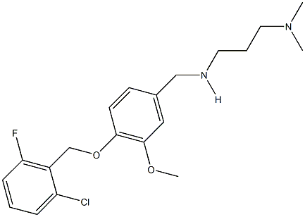 N-{4-[(2-chloro-6-fluorobenzyl)oxy]-3-methoxybenzyl}-N-[3-(dimethylamino)propyl]amine Struktur