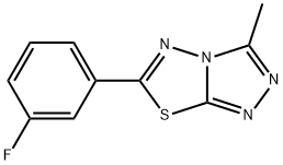 6-(3-fluorophenyl)-3-methyl[1,2,4]triazolo[3,4-b][1,3,4]thiadiazole Struktur