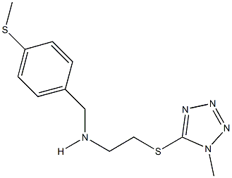 N-[4-(methylsulfanyl)benzyl]-N-{2-[(1-methyl-1H-tetraazol-5-yl)sulfanyl]ethyl}amine Struktur