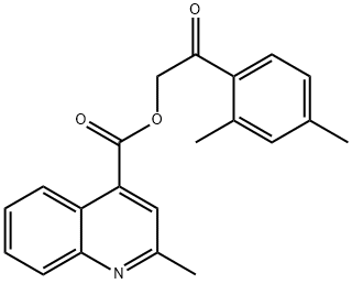 2-(2,4-dimethylphenyl)-2-oxoethyl 2-methyl-4-quinolinecarboxylate Struktur