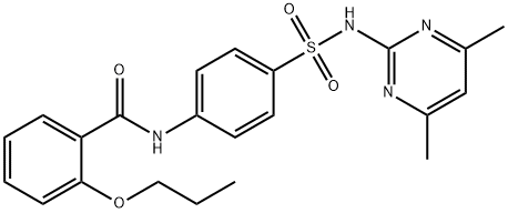 N-(4-{[(4,6-dimethyl-2-pyrimidinyl)amino]sulfonyl}phenyl)-2-propoxybenzamide Struktur