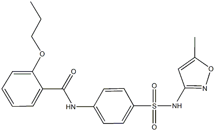 N-(4-{[(5-methyl-3-isoxazolyl)amino]sulfonyl}phenyl)-2-propoxybenzamide Struktur