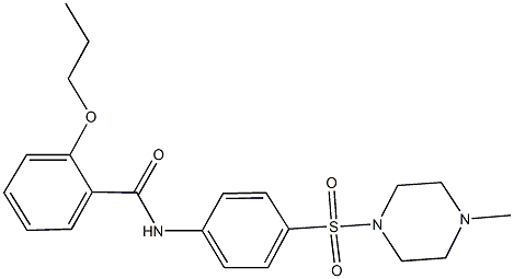 N-{4-[(4-methyl-1-piperazinyl)sulfonyl]phenyl}-2-propoxybenzamide Struktur