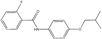 2-fluoro-N-(4-isobutoxyphenyl)benzamide Struktur