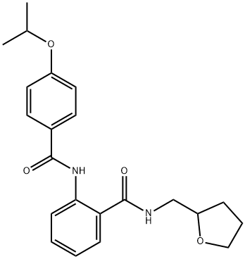 2-[(4-isopropoxybenzoyl)amino]-N-(tetrahydro-2-furanylmethyl)benzamide Struktur