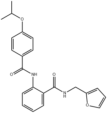 N-(2-furylmethyl)-2-[(4-isopropoxybenzoyl)amino]benzamide Struktur