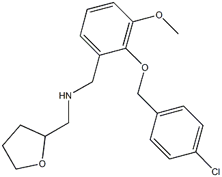 N-{2-[(4-chlorobenzyl)oxy]-3-methoxybenzyl}-N-(tetrahydro-2-furanylmethyl)amine Struktur