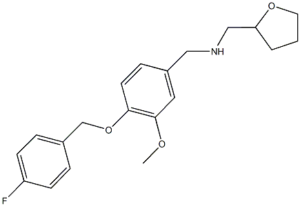 N-{4-[(4-fluorobenzyl)oxy]-3-methoxybenzyl}-N-(tetrahydro-2-furanylmethyl)amine Struktur