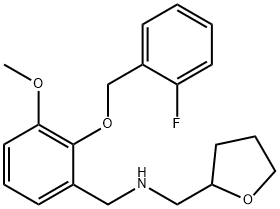 N-{2-[(2-fluorobenzyl)oxy]-3-methoxybenzyl}-N-(tetrahydro-2-furanylmethyl)amine Struktur