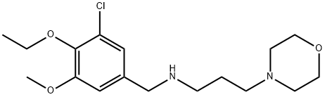 N-(3-chloro-4-ethoxy-5-methoxybenzyl)-N-[3-(4-morpholinyl)propyl]amine Struktur