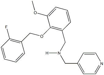 N-{2-[(2-fluorobenzyl)oxy]-3-methoxybenzyl}-N-(4-pyridinylmethyl)amine Struktur