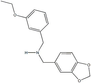 1,3-benzodioxol-5-yl-N-(3-ethoxybenzyl)methanamine Struktur