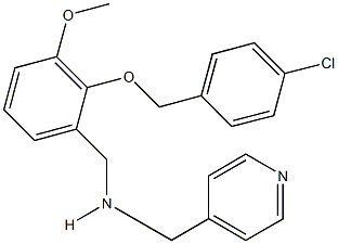 N-{2-[(4-chlorobenzyl)oxy]-3-methoxybenzyl}-N-(4-pyridinylmethyl)amine Struktur