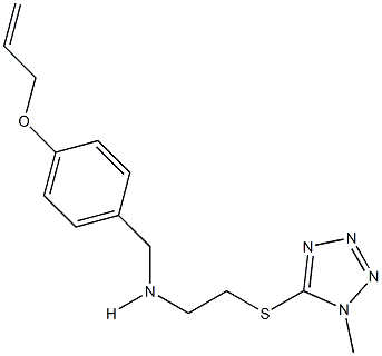 N-[4-(allyloxy)benzyl]-N-{2-[(1-methyl-1H-tetraazol-5-yl)sulfanyl]ethyl}amine Struktur