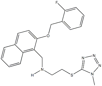 N-({2-[(2-fluorobenzyl)oxy]-1-naphthyl}methyl)-N-{2-[(1-methyl-1H-tetraazol-5-yl)sulfanyl]ethyl}amine Struktur