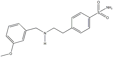 4-{2-[(3-methoxybenzyl)amino]ethyl}benzenesulfonamide Struktur