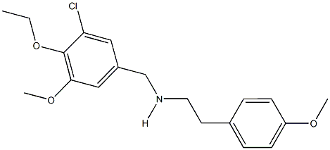 N-(3-chloro-4-ethoxy-5-methoxybenzyl)-N-[2-(4-methoxyphenyl)ethyl]amine Struktur